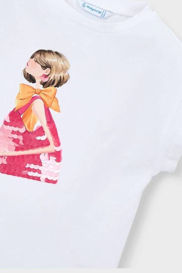 Mayoral Yazlık Kız Kısa Kol Figürlü T-shirt