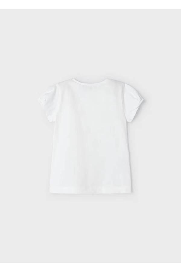 Mayoral Yazlık Kız Kısa Kol T-shirt Beyaz