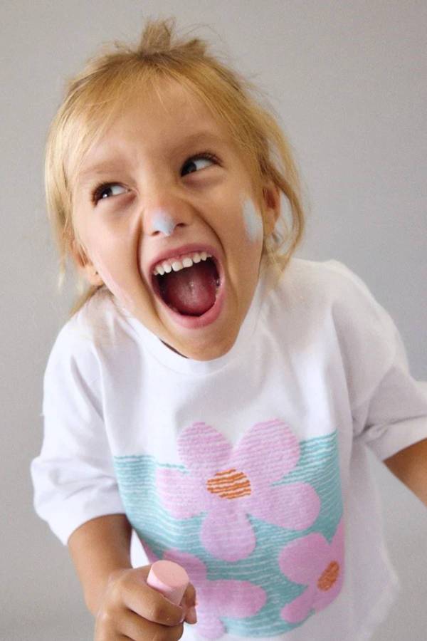 Mayoral Yazlık Kız Kısa Kol T-shirt Ekru