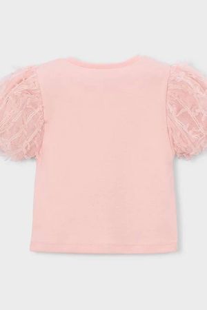 Mayoral Yazlık Kız Kısa Kol T-shirt Pembe - Thumbnail