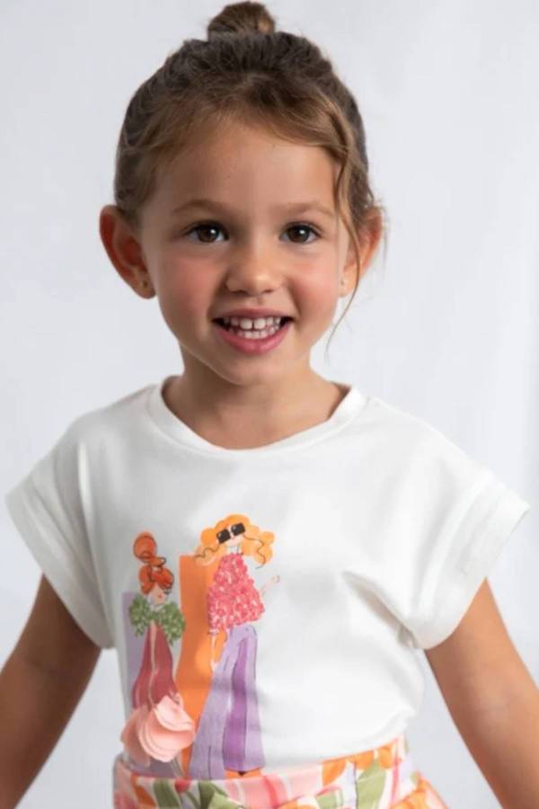Mayoral Yazlık Kız Kısa Kol T-shirt Renkli