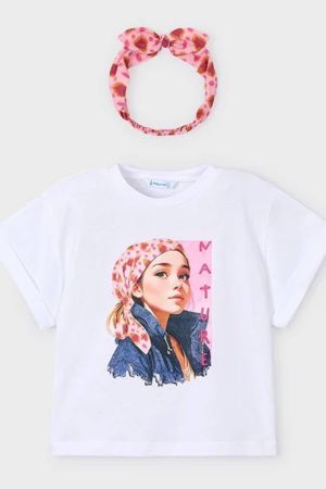 Mayoral - Mayoral Yazlık Kız Kısa Kol T-shirt