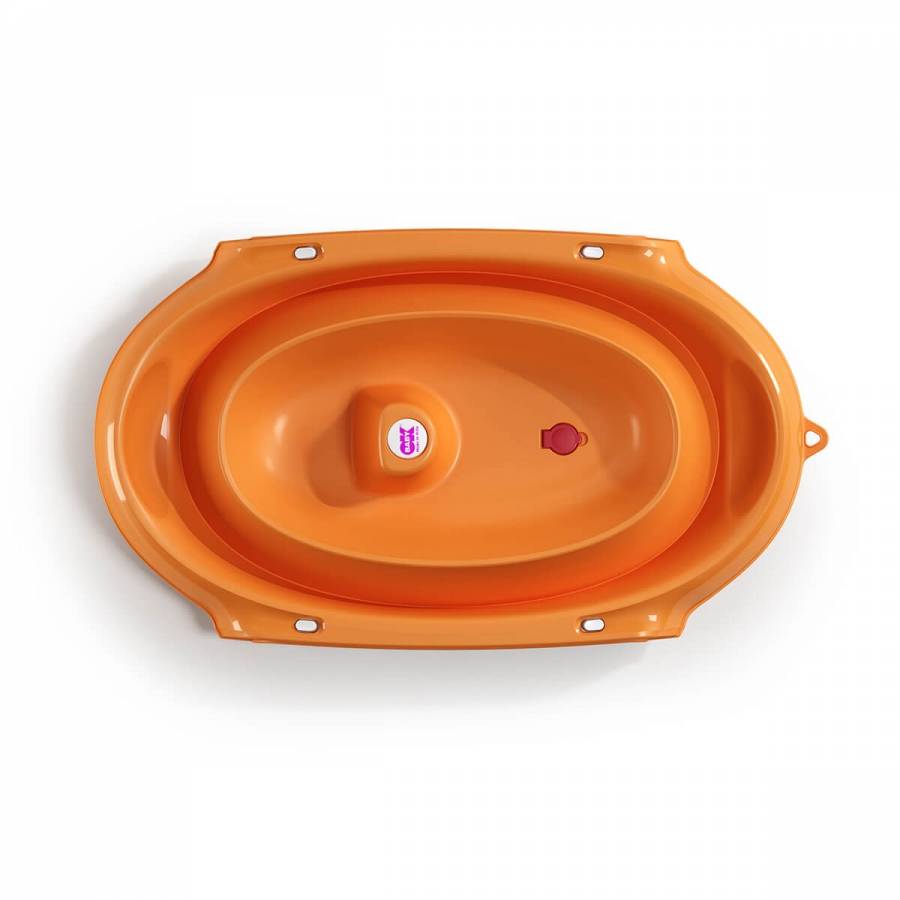 Okbaby Onda Slim Katlanır Bebek Küveti / Turuncu