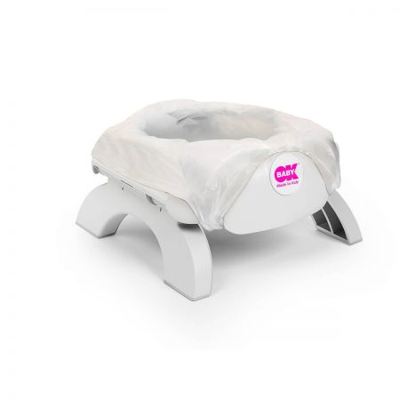OkBaby Roady Katlanabilir Oturak ve Klozet Adaptörü & Disposable Bez Seti 30'lu / Beyaz - Thumbnail