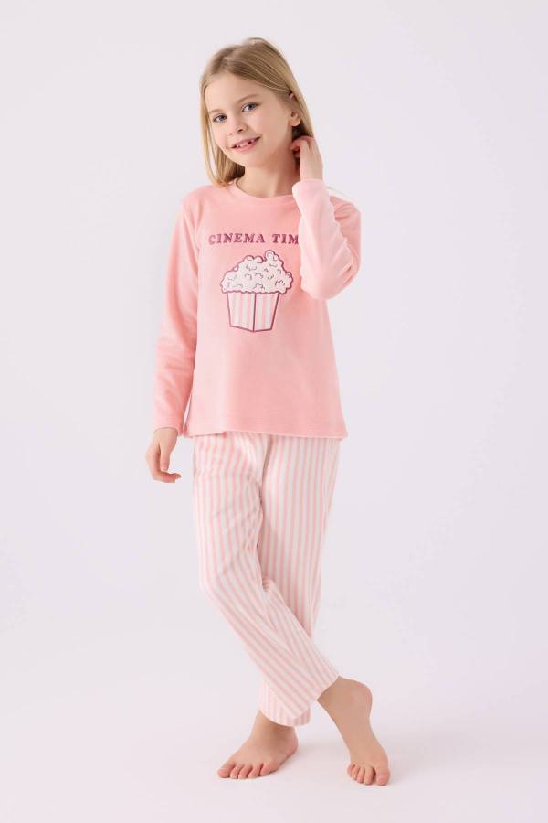 Rolypoly Kışlık Kız Çocuk Pop Corn Pijama Takımı