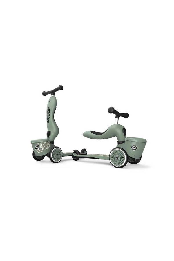 Scoot and Ride Highwaykick 1 Lifestyle Scooter - Green Lines