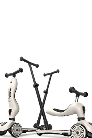Scoot And Ride Push and Go Ash Açık Gri Ebeveyn Kontrollü Çocuk Scooter - Thumbnail