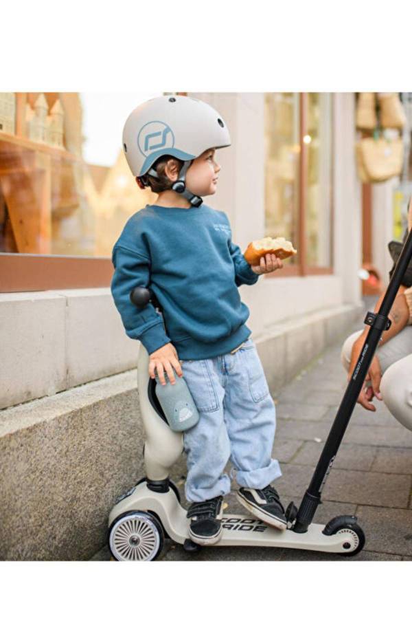Scoot And Ride Push and Go Ash Açık Gri Ebeveyn Kontrollü Çocuk Scooter