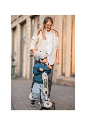 Scoot And Ride Push and Go Ash Açık Gri Ebeveyn Kontrollü Çocuk Scooter - Thumbnail