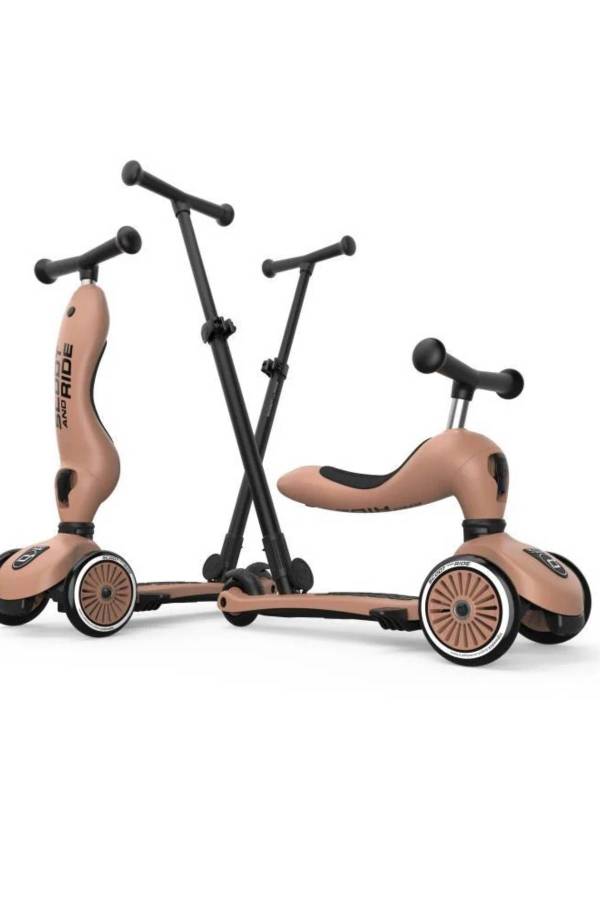 Scoot and Ride Push and Go Ebeveyn Kontrollü Çocuk Scooter Mocha