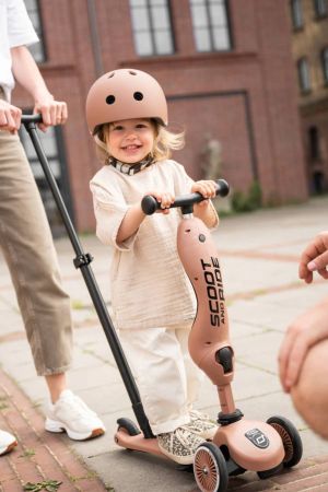 Scoot and Ride Push and Go Ebeveyn Kontrollü Çocuk Scooter Mocha - Thumbnail