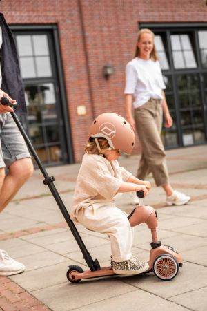 Scoot and Ride Push and Go Ebeveyn Kontrollü Çocuk Scooter Mocha - Thumbnail