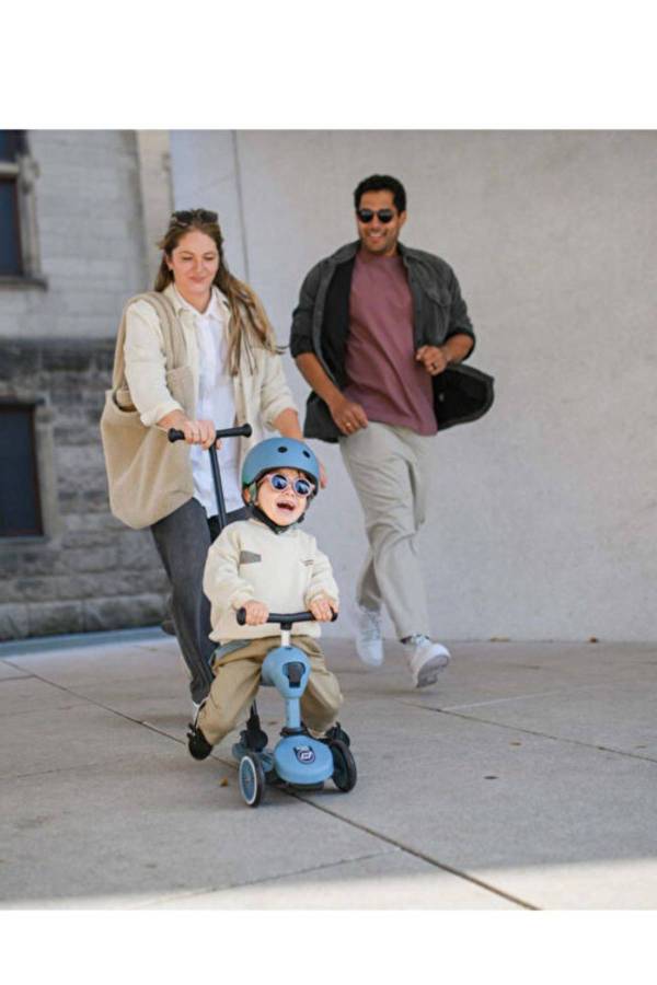 Scoot And Ride Push and Go Steel Petrol Mavisi Ebeveyn Kontrollü Çocuk Scooter