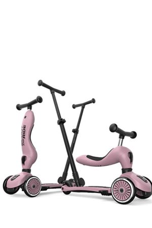 Scoot And Ride Push and Go Wildberry Koyu Pembe Ebeveyn Kontrollü Çocuk Scooter - Thumbnail