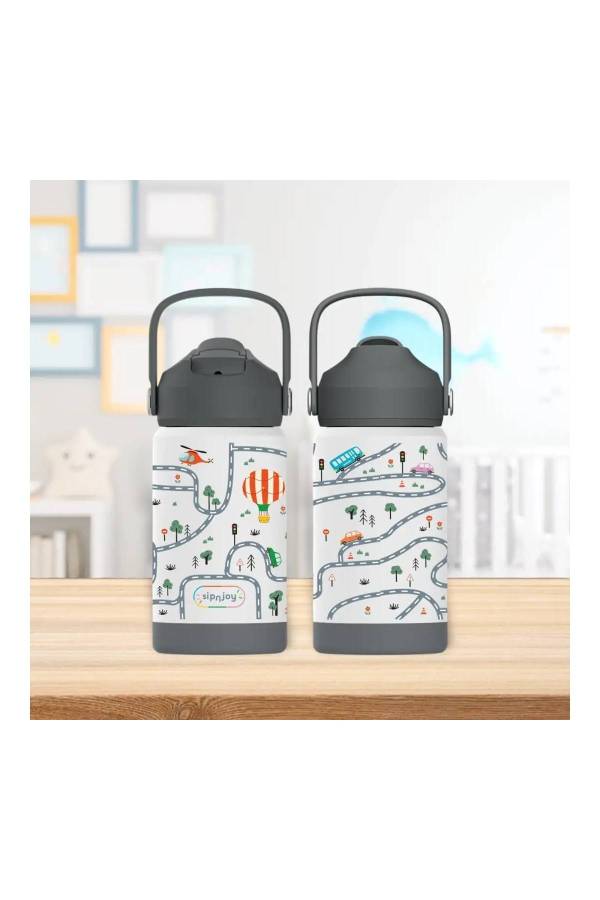 Sipnjoy Flipsip Çocuk Su Termosu Harita