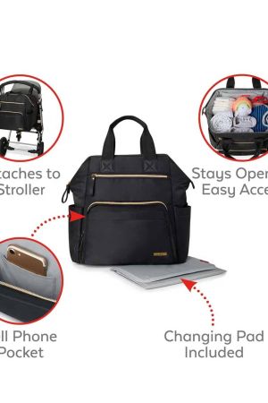 Skıp Hop Frame Anne Bebek Bakım Çantası Siyah - Thumbnail