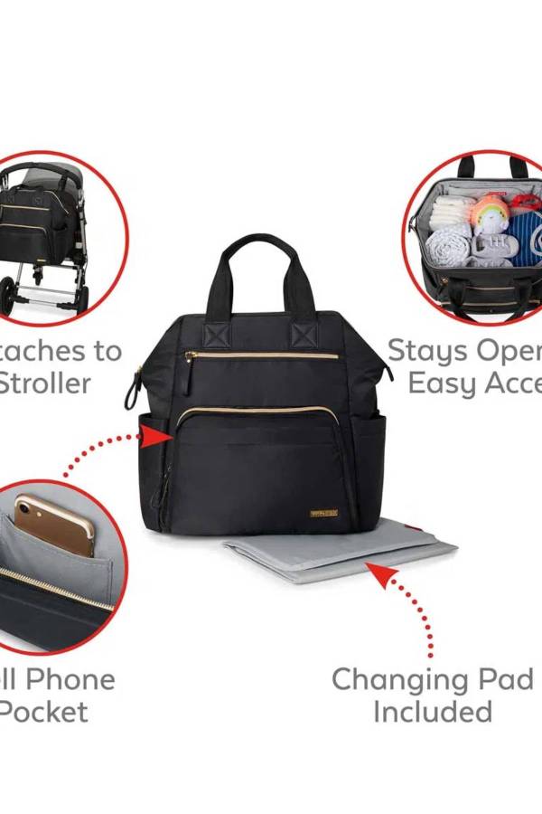 Skıp Hop Frame Anne Bebek Bakım Çantası Siyah