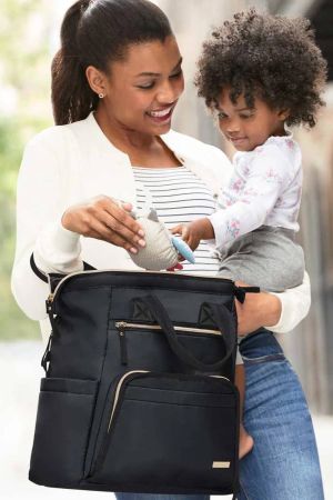 Skıp Hop Frame Anne Bebek Bakım Çantası Siyah - Thumbnail