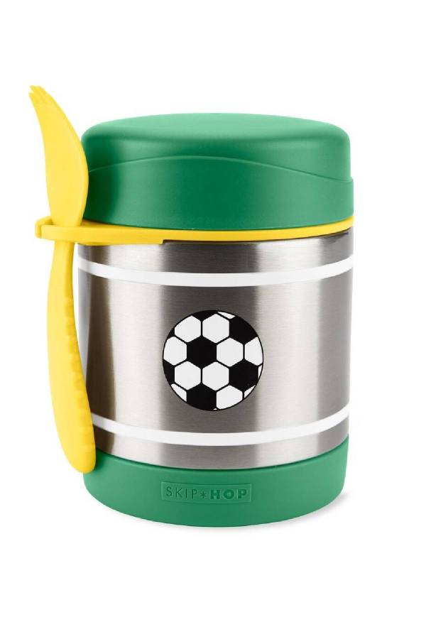 Skip Hop Paslanmaz Çelik Mama Saklama ve Taşıma Termosu Futbol