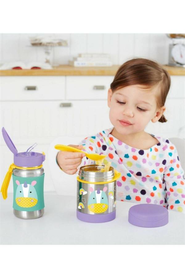 Skip Hop Zoo Paslanmaz Çelik Pipetli Suluk Unicorn