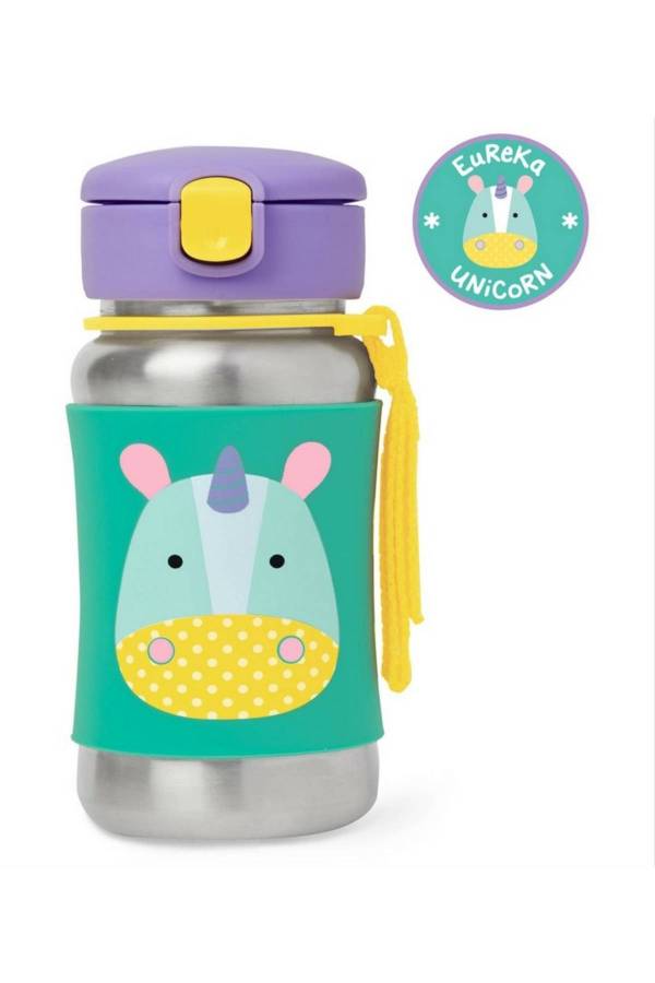 Skip Hop Zoo Paslanmaz Çelik Pipetli Suluk Unicorn