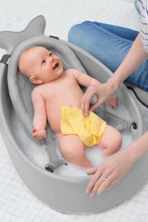 Skiphop 3'ü Bir Arada Akıllı Bebek Küveti Antrasit - Thumbnail