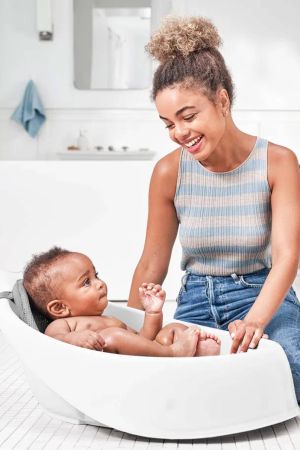 Skiphop 3'ü Bir Arada Akıllı Bebek Küveti Beyaz - Thumbnail