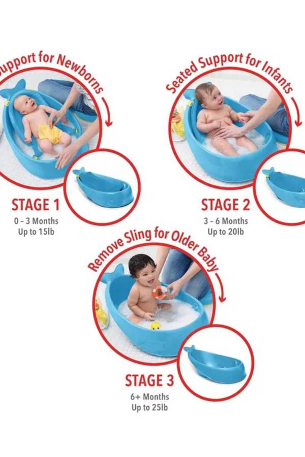 Skiphop 3'ü Bir Arada Akıllı Bebek Küveti Mavi