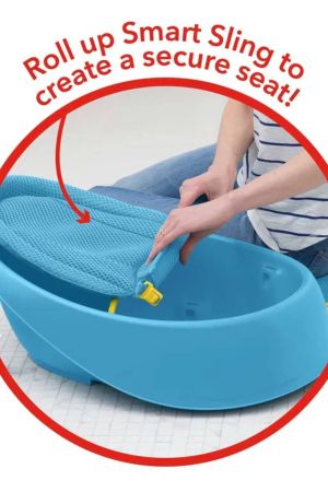 Skiphop 3'ü Bir Arada Akıllı Bebek Küveti Mavi - Thumbnail