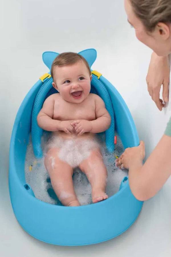 Skiphop 3'ü Bir Arada Akıllı Bebek Küveti Mavi