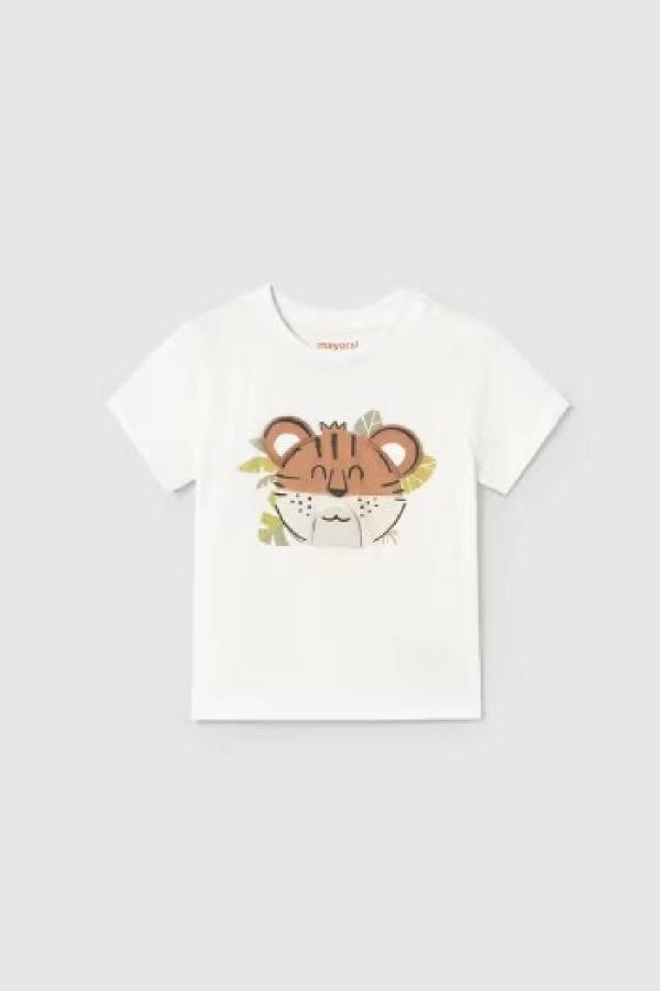 Yazlık Erkek Bebek Kaplan Baskılı T-shirt
