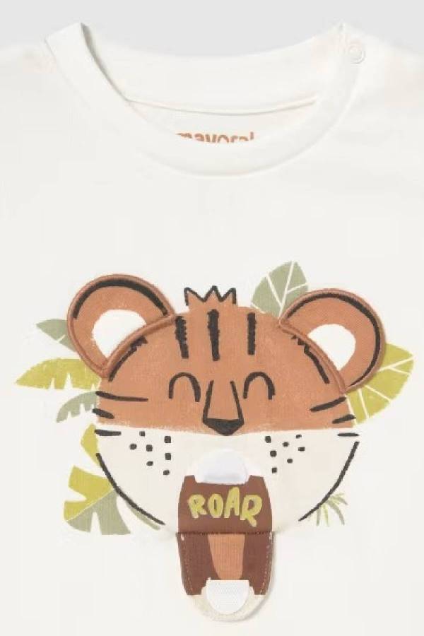 Yazlık Erkek Bebek Kaplan Baskılı T-shirt