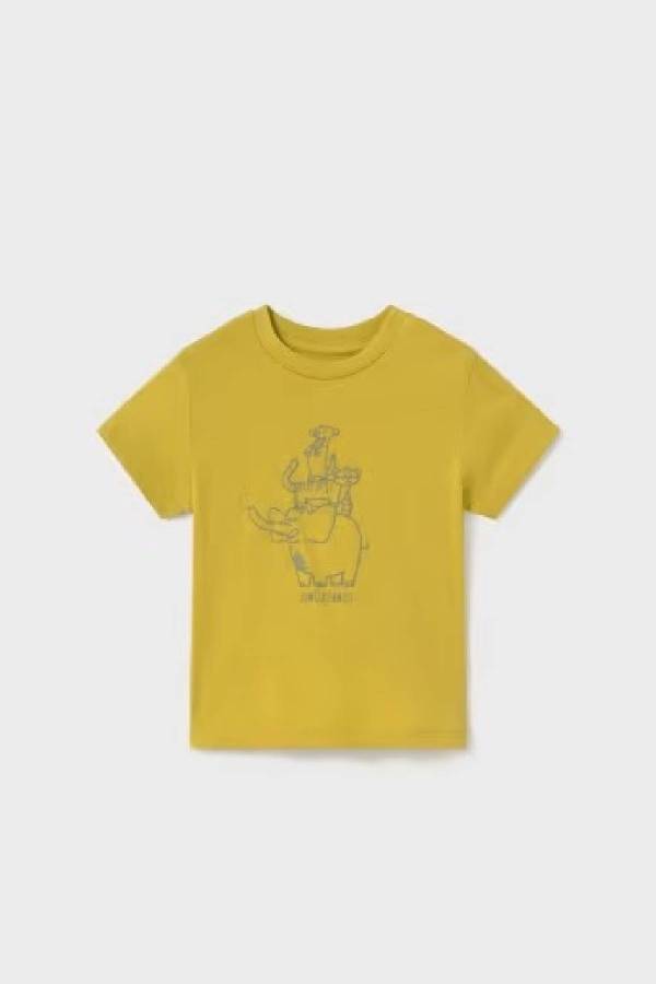 Yazlık Erkek Bebek Kısa Kol T-shirt Sarı