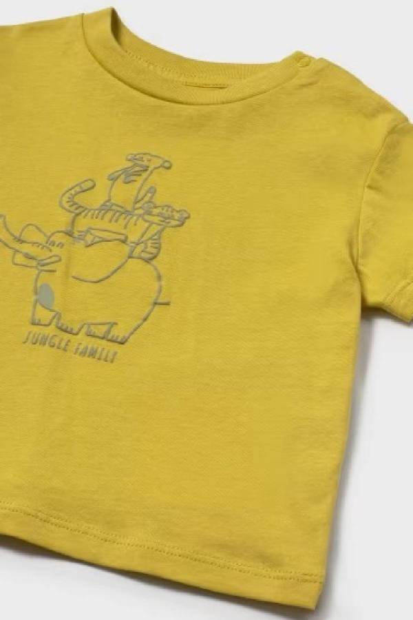 Yazlık Erkek Bebek Kısa Kol T-shirt Sarı