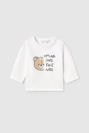 Yazlık Erkek Bebek Uzun Kol T-shirt - Thumbnail
