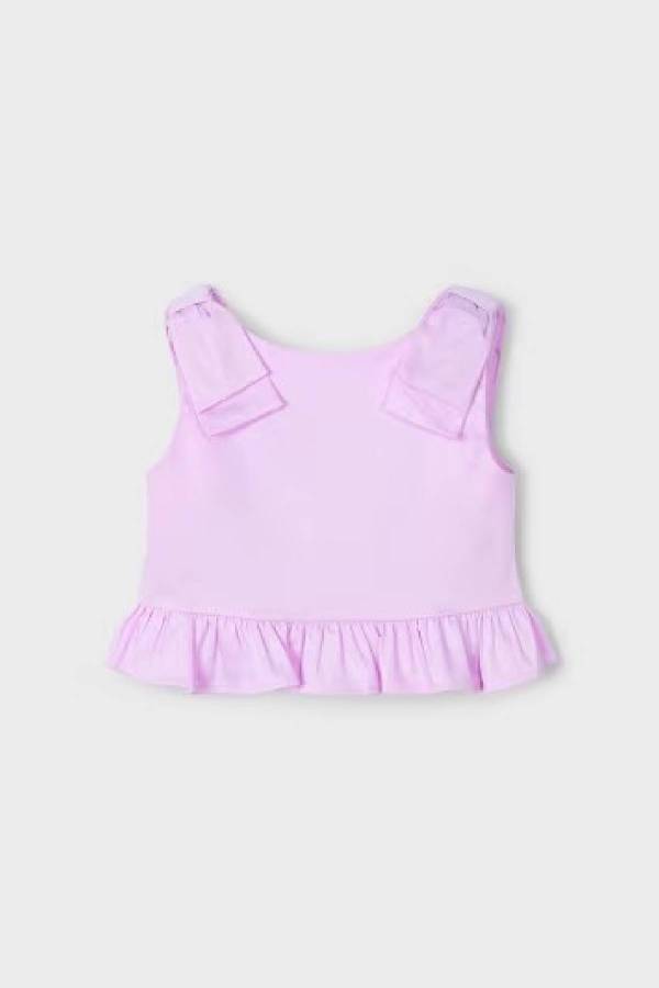 Yazlık Fiyonk Detaylı Pembe Crop