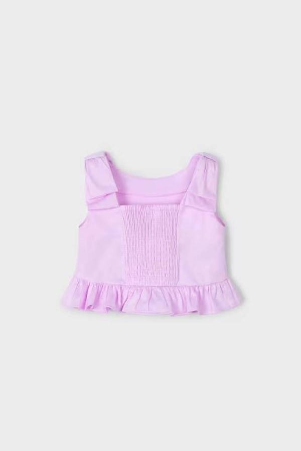 Yazlık Fiyonk Detaylı Pembe Crop